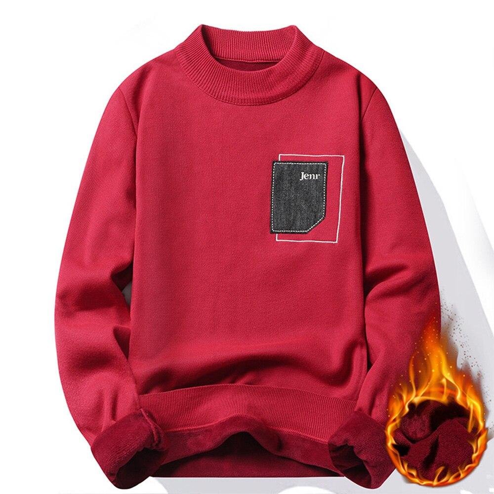 Pulovere noi de iarnă pentru bărbați cu gât roșu