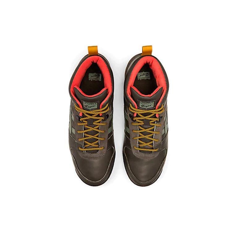 ONITSUKA TIGER Horizonia MT Retro Confortabili Piele Plasă Anti-Alunecare Absorbție Șoc Pantofi de Alergare High-Top Unisex sneaker Maro Închis 1183A398-251