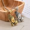 Pendant Accessories Fashion Titanium Steel Bergamot Prayer Gold Pendant Men's Stainless Steel Necklace Pendant