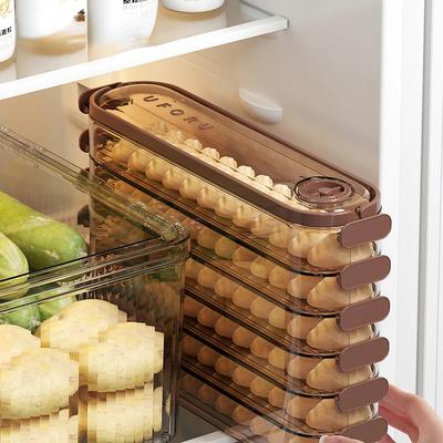 UFORU Háztartási élelmiszeripari minőségű konyhai hűtőszekrény rés tárolódoboz többrétegű tapadásmentes aljú gyorsfagyasztott tartósítódoboz Tea