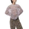Pánský roztrhaný oversized pletený svetr Streetwear Y2K Letní top