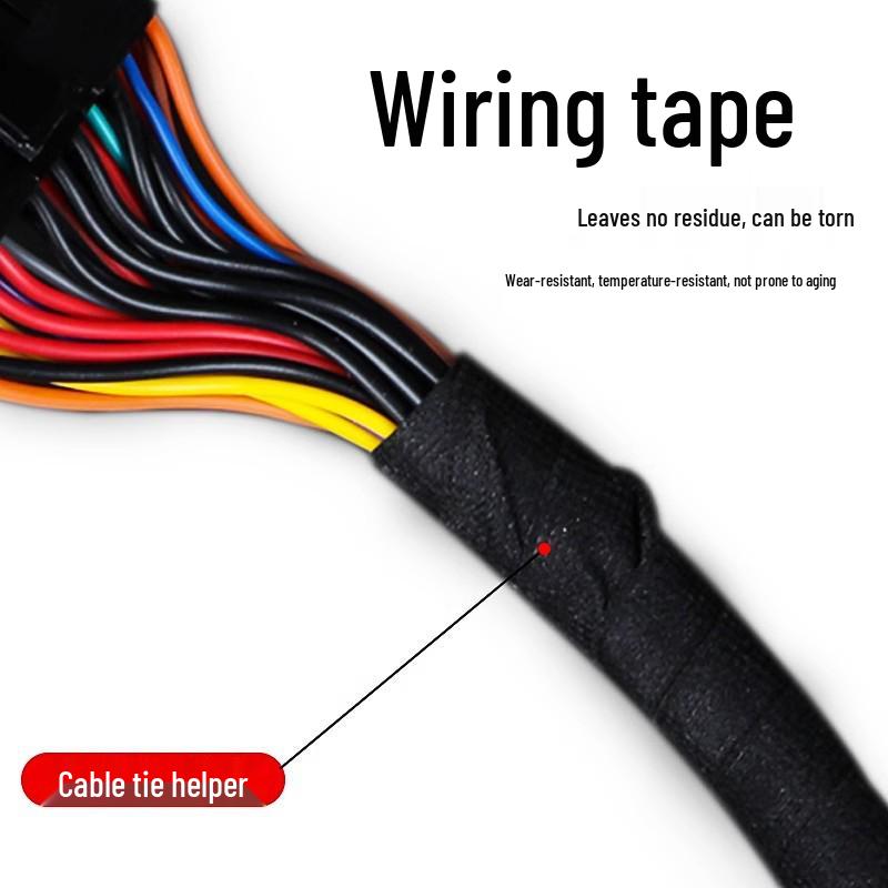 Benyida Black Wiring Harness High-Temperature Insulation Cloth Tape for Car Noise Reduction