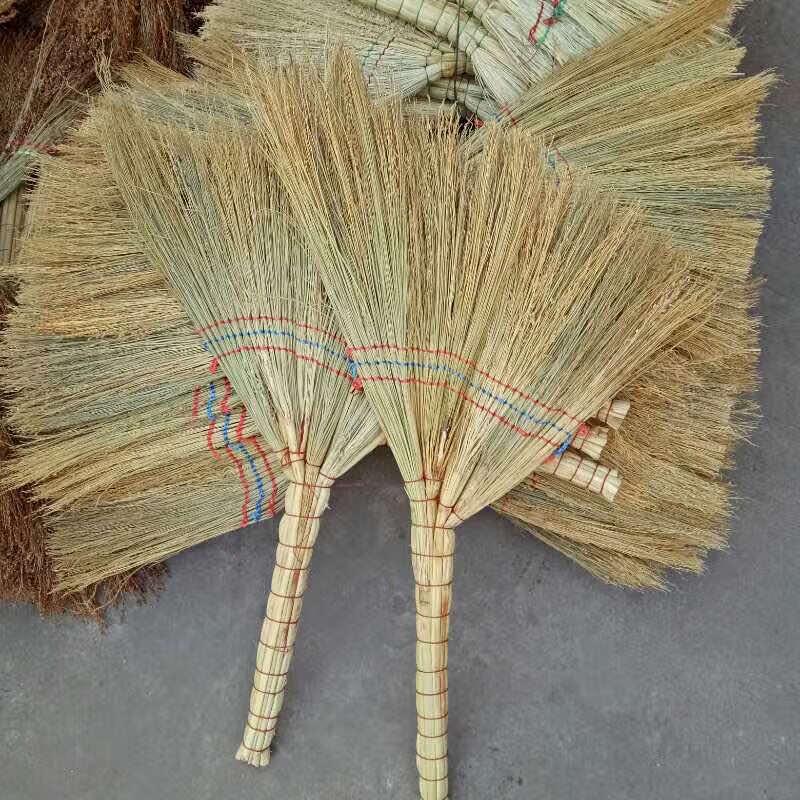 Natural Sorghum Bristle Broom