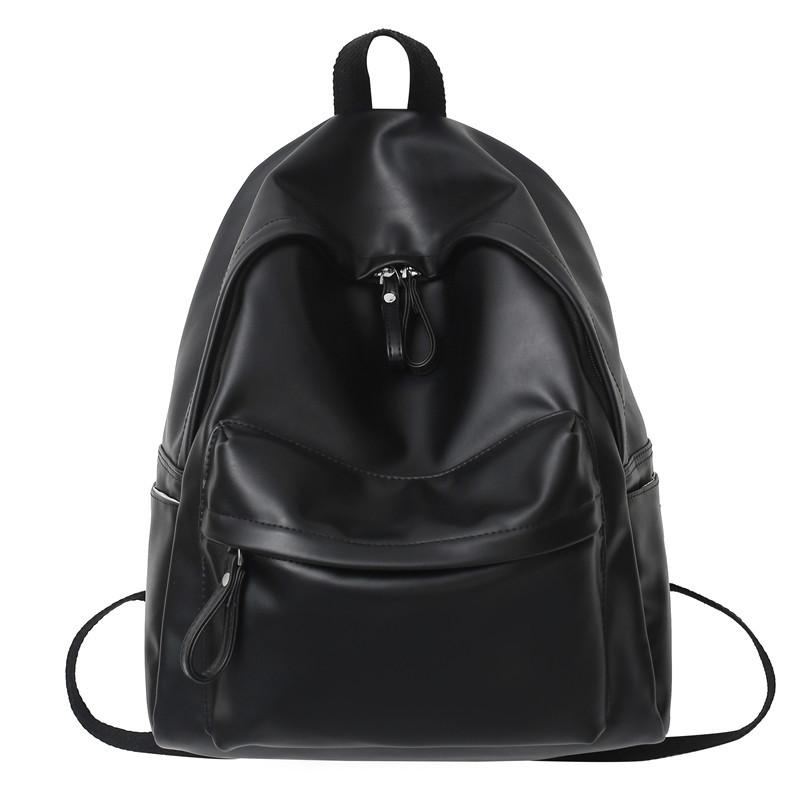 Backpack Female Student Bag Solid Color