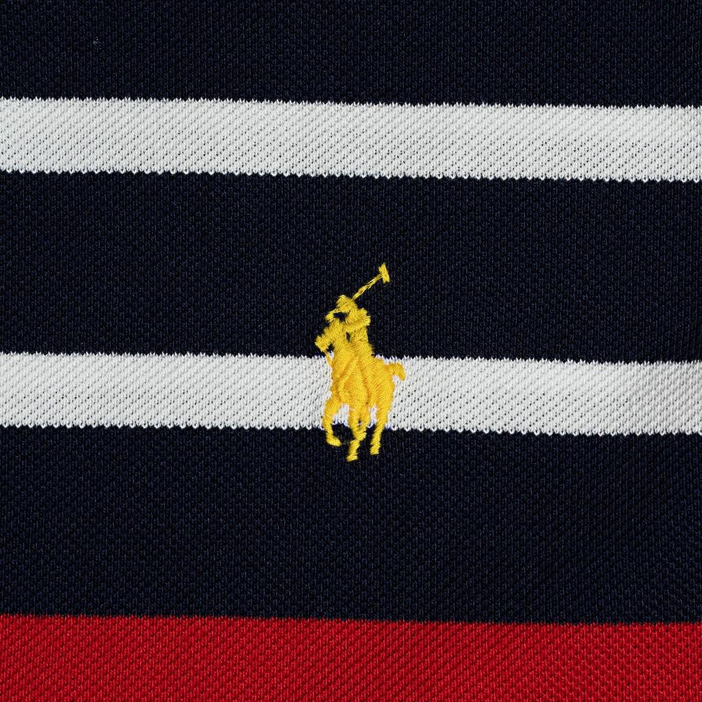 Polo Ralph Lauren SS25 Striped Pony Logo Embroidered Short Sleeve Polo Shirt Men tops MNPOKNI1N821751-600