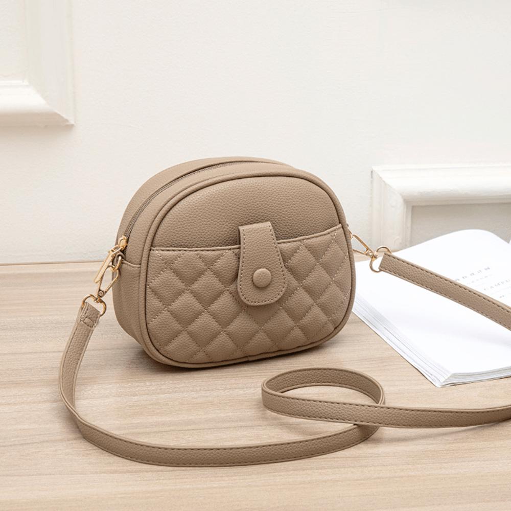 New Fashionable Embroidered Solid Color Small Square Bag For Women, Practical, Versatile Commuter Crossbody Shoulder Ladies' Bag