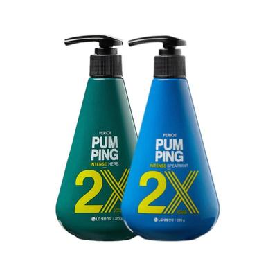 2X Intensiv Pump-Zahnpasta 285g *2 (2er-Pack - Grüne Minze, Kräuter)