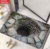 1pc Comfort 2D Flat Stone Wall Printed HD Door Mat, Non-Slip Bathroom Floor Mats Rug for Bedroom, Living Room Entrance Carpet