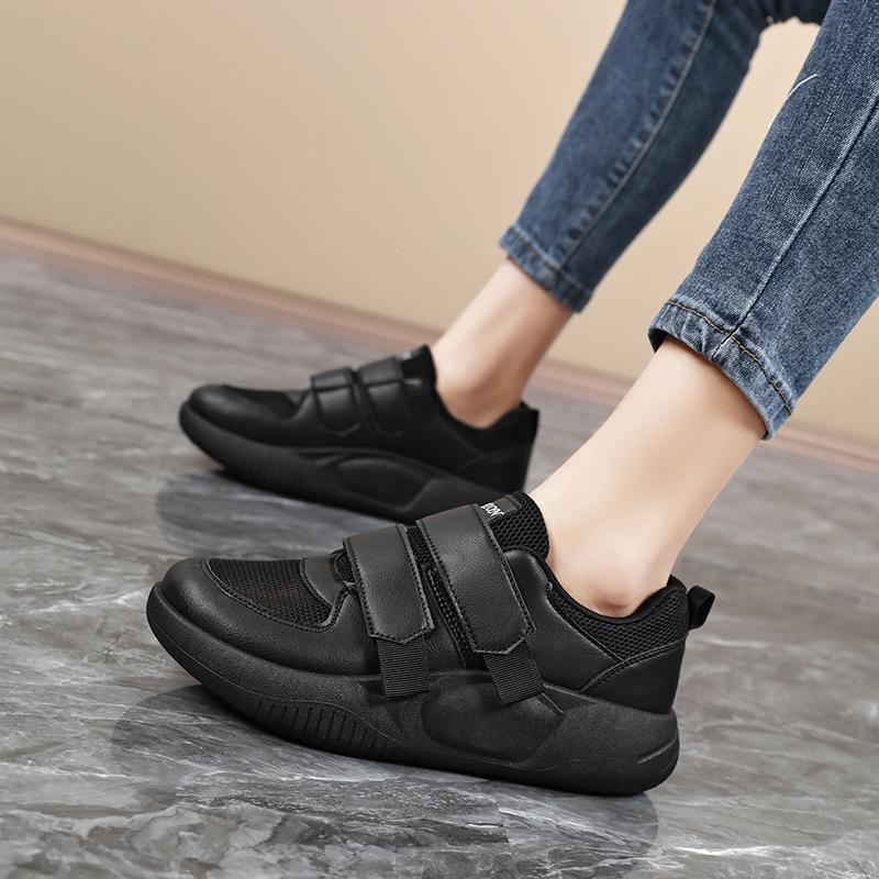 

Женские спортивные летние бежевые студенческие кроссовки для бега повседневные черные кроссовки для ходьбы дышащая обувь большого размера 38 чёрный