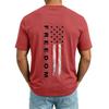 Men's V Neck Short Sleeve Casual Shirt with USA Print Pocket Design Lightweight Summer Top Comfortable Fit