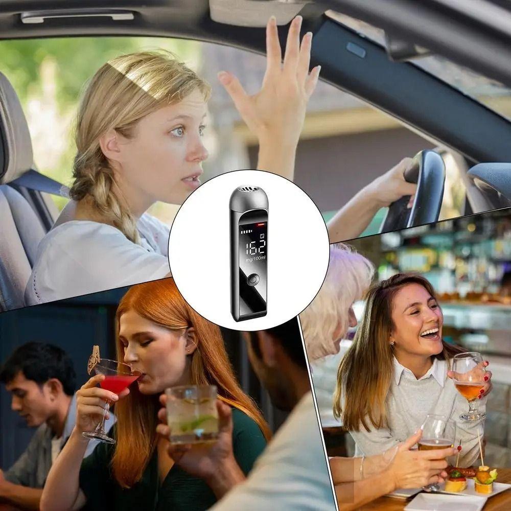 Fast Response Alcohol Breathalyzer Tester Professional Breathalyzer  Car Driver Safety
