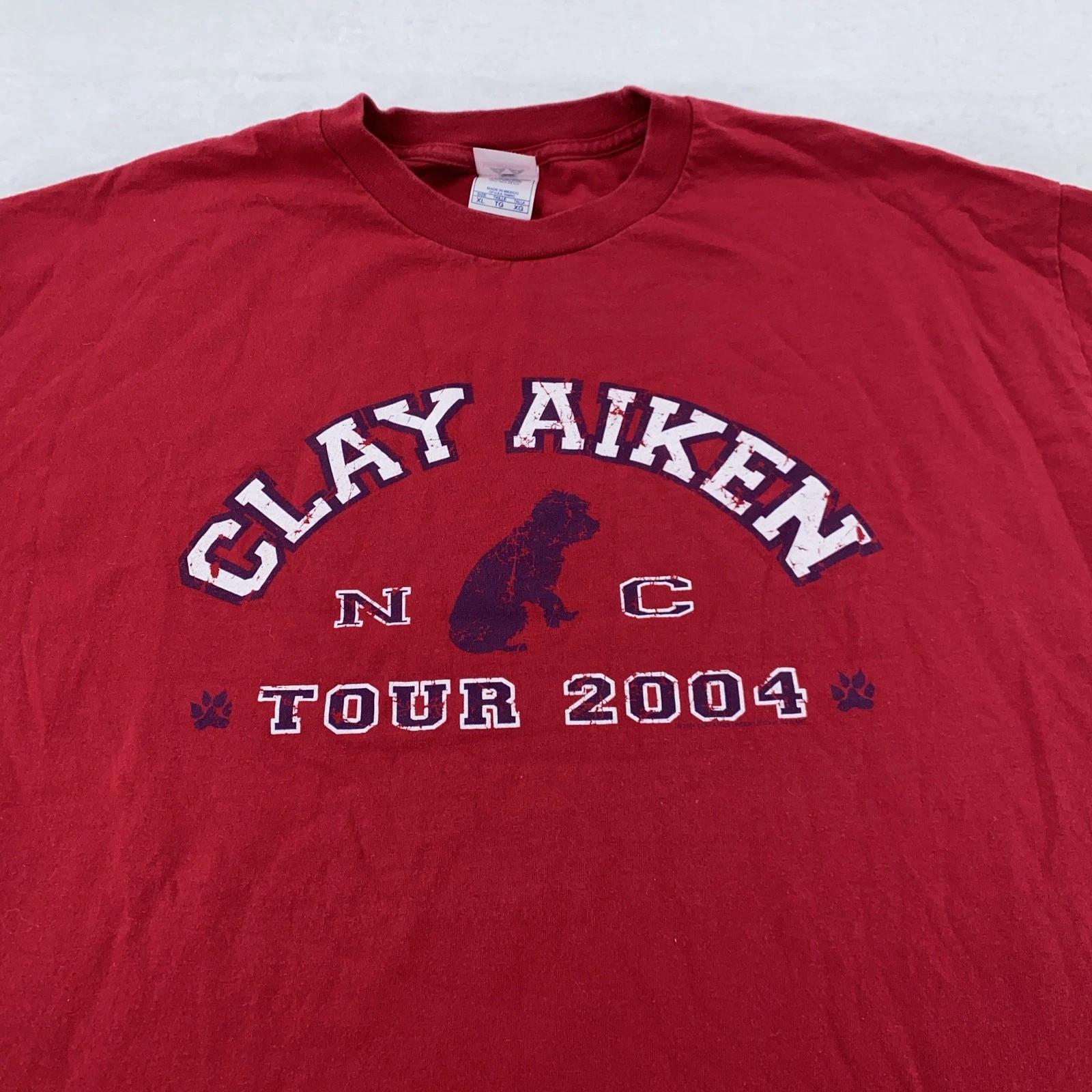 

Vintage 2004 Clay Aiken North Carolina Tour Shirt Mens XL Country Concert Music XL