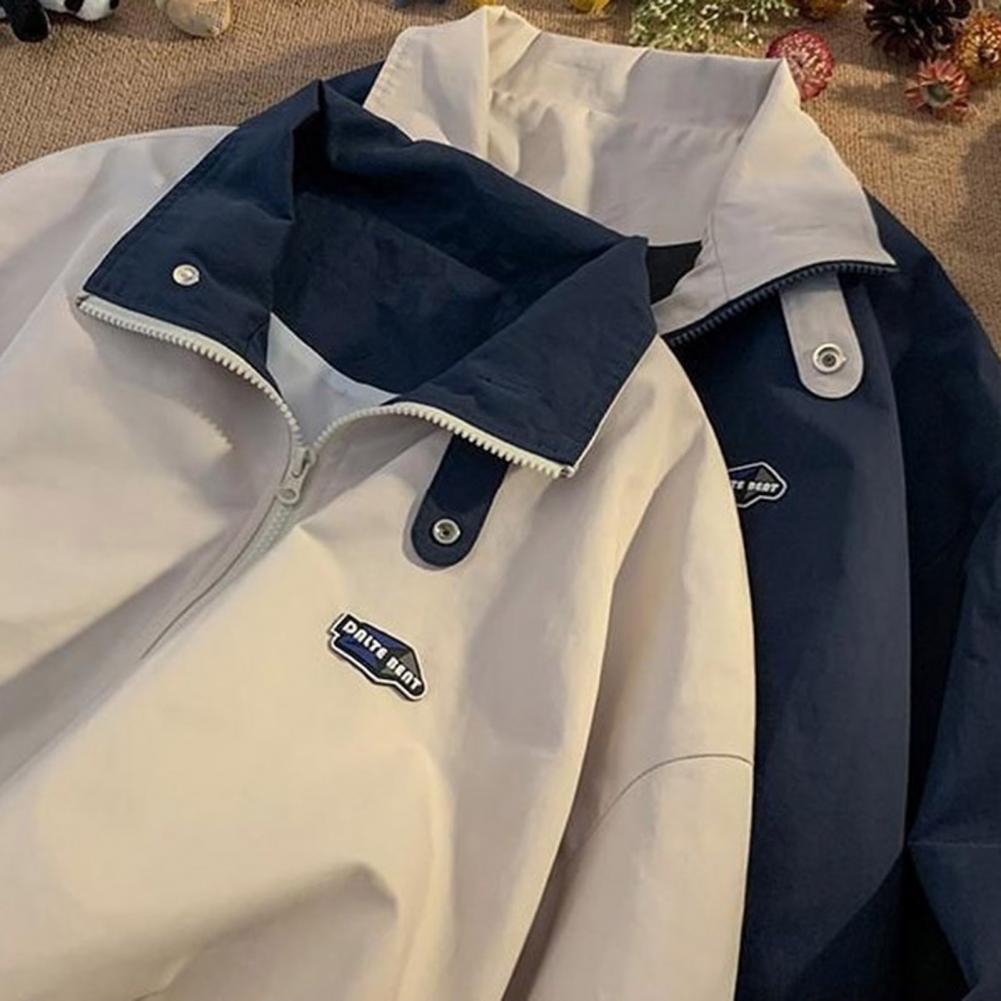 Loose Comfortable Jacket Stylish Women's Spring Autumn Trench Coat Zipper Placket Pockets Casual Windbreaker All Match