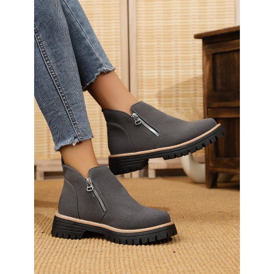 Plus Size Casual Ankle Boots for Women Fall/Winter 2025 High-Top Casual Fashion Ankle Boots for Women