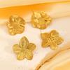 Stainless Steel Petal Flower Earrings Distinctive Gold Flower Earrings Adornment Portable Ear Studs Charm for Parties