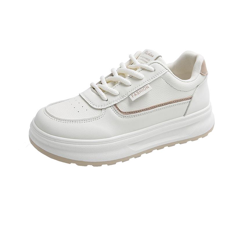 

Літнє жіноче взуття нові дихаючі маленькі білі туфлі студентські жіночі корейська версія універсальні на товстій підошві що збільшують зріст спортивні та повсякденні кеди 40 бежевий