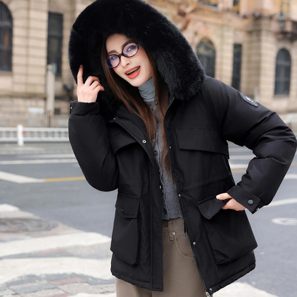 Fleece Thickened Coat for Women, Winter New Short Cotton-padded Clothes, Small Cotton-padded Jackets, Warm Pie To Overcome