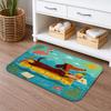 Tropical Beach Flamingo Seahorse Ocean Print Rug Runner Mat Nautical Coastal Style Home Decor Area Rug