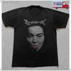 Retro Björk Pop 90er Unisex Schwarzes Baumwoll-T-Shirt