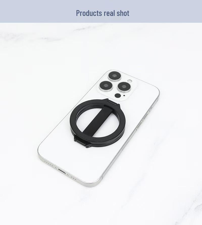 MagSafe Dual-Sided Magnetic Phone Holder: 360° Rotating, Strong Alloy Grip for Desktop Convenience