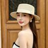 New webbing woven straw hat summer sunscreen fashion show face small bucket hat outdoor travel beach hat