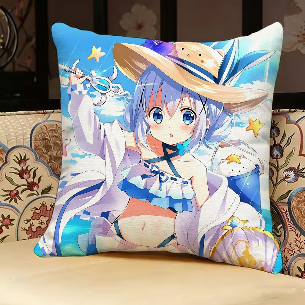 Anime Chino K-Kafu Pillow Case Pillowcase, Double-Sided Printed, Sofa Cushion, Bedroom Headboard Pillow
