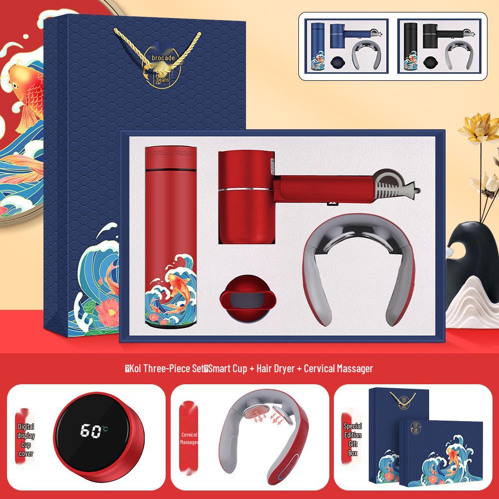High-End Dragon Boat Festival Thermos Gift Set - Luxurious Business Souvenir for Anniversaries and Events