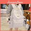Simple Star Pattern Student Backpack With Plush Pendant For Teens