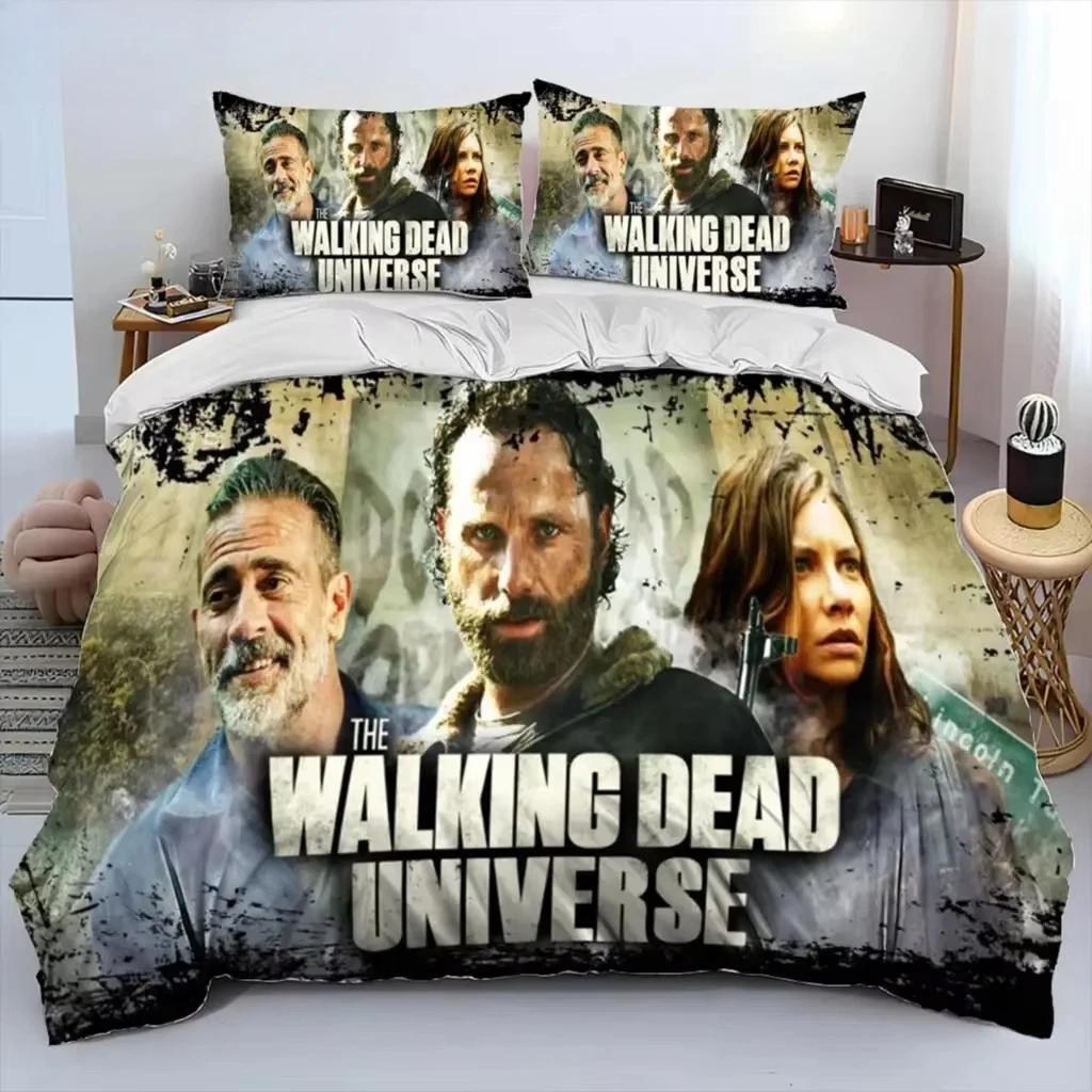 Horror TV The Walking Dead Lincoln Comforter Bedding SetDuvet Cover Bed Set Quilt Cover PillowcaseKing Queen Size Bedding Set