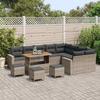 Garden Sofa Set 13 pcs Grey Poly Rattan