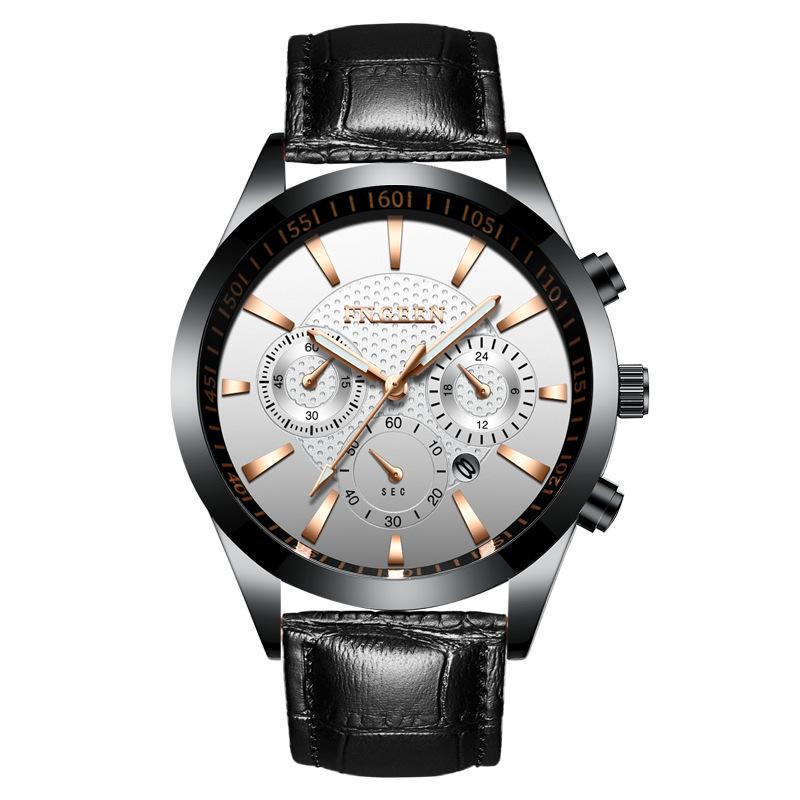 

New imitation six-pin design men s watch waterproof luminous watch men s fashion calendar student black men s watch