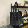 Borsa a Mano Casual Grande Capacità Borsa a Shopper in Denim alla Moda Tutto Alto Livello di Aspetto Borsa a Spalla per Pendolari Borsa Sottobraccio