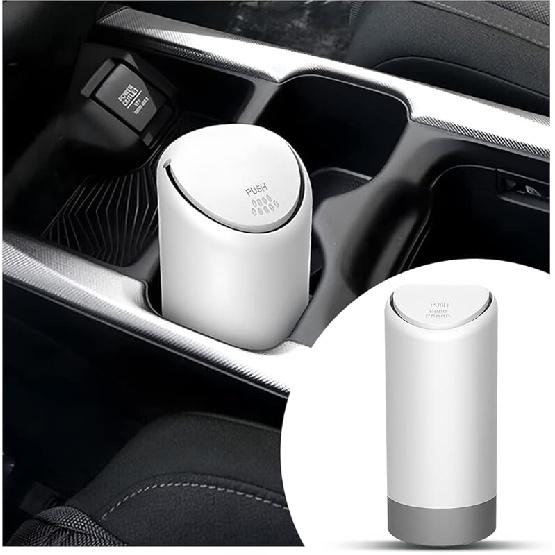 BELOMI Car Trash Can, Mini Silicone Auto Garbage Container With Lid, Waterproof Leakproof Portable Trash Dustbin, Vehicle Rubbish B For Automotive,