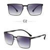 Men's sunglasses, fashionable metal square sunglasses for fishing while driving