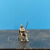 Brass Fisherman Angler Figure 1:64 Scale Mini Doll Model for Micro Landscape Sand Table Desktop Ornament Collection