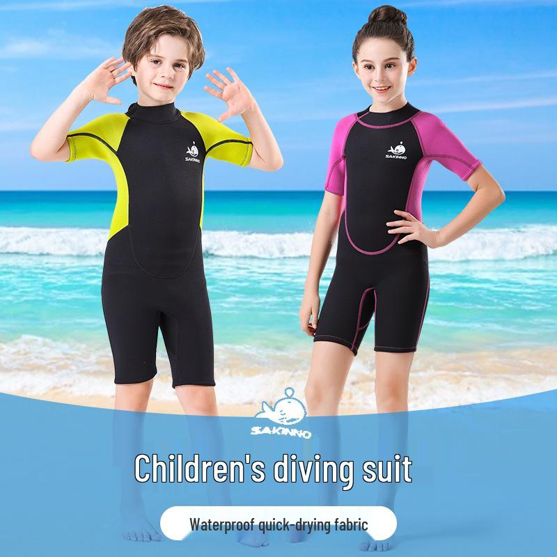 

Дитячий теплий гідрокостюм 2,5 мм: Сонцезахисний цільний костюм для дайвінгу, плавання, вітрильного спорту, снорклінгу. Підходить для чоловіків і жінок. XXL жовтий