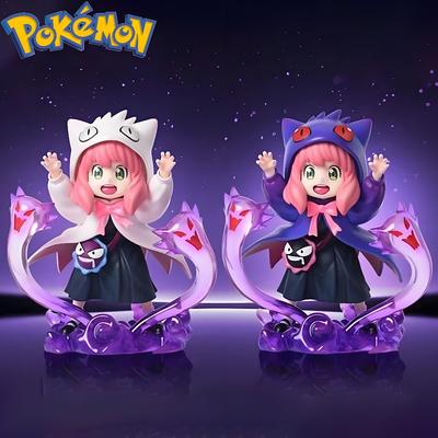 16cm/6.3in Anime Pokemon Figure Gengar Cosplay Anya Forger Action Figures Pvc Collection Model Toys Childre Gifts for Poseable Articulated Scale