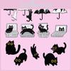 Adorable Cartoon Black Cat Alloy Brooches Fun And Quirky Animal Badge Set For All