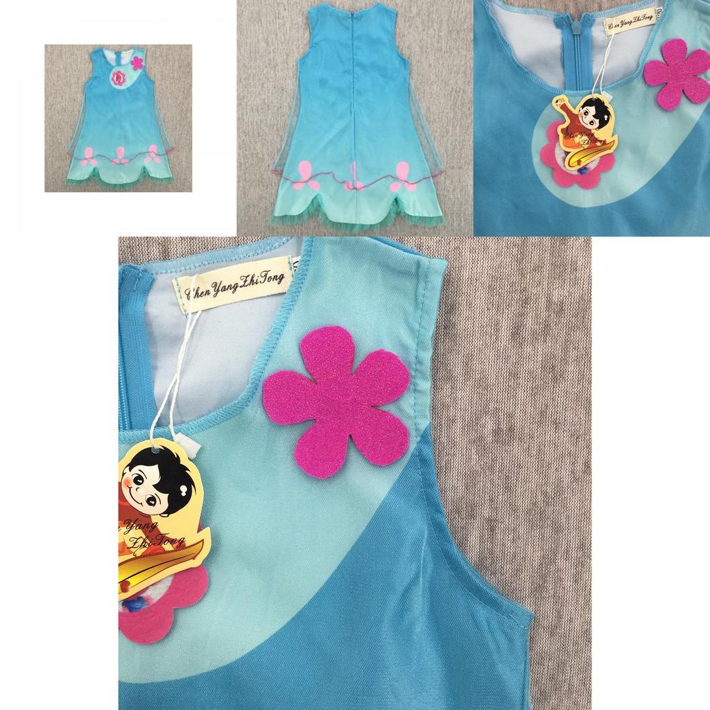 Enchanting Kids Girls Trolls Poppy Princess Dress Ideal For Cosplay And Parties
