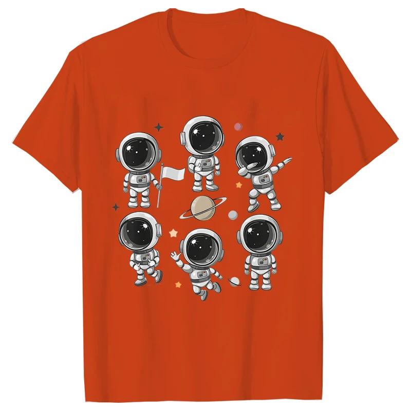 Harajuku Funny Aesthetic Tshirt Women Summer Fashion Cartoon Astronaut Graphic Y2k Tops Universe Space Punk Female Tees Shirt