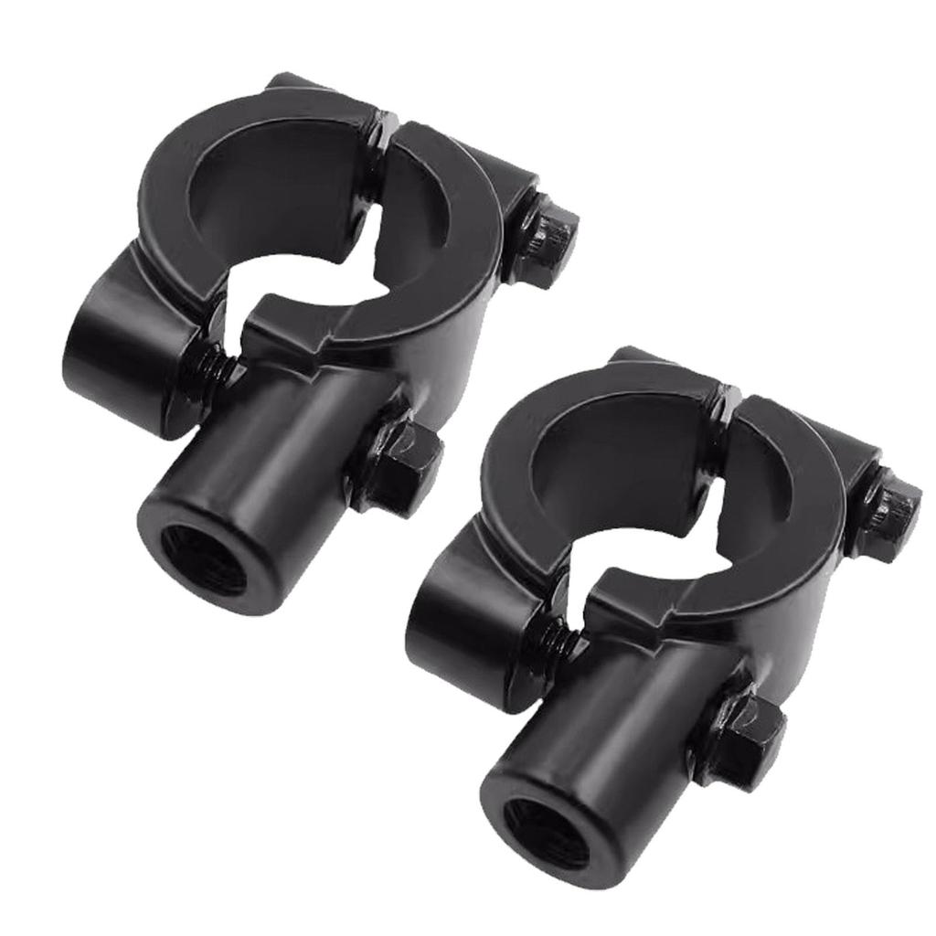 Motorcycle Steering Wheel Mirror Holder Set of 2 Black Fashionable Multi-Purpose Easy Installation Long