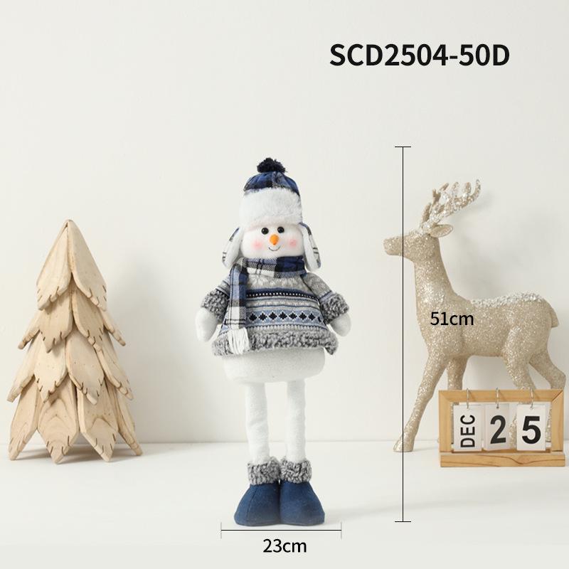 Mittelmeer Blau & Weiß Weihnachtsmütze Figuren Ornamente und Puppen