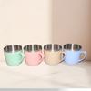 Tazze in Acciaio Inossidabile a Doppio Strato Antiscottatura Manico in Plastica Tazza per Caffè Latte Tè Bevande Acqua per Casa Ufficio Bicchiere