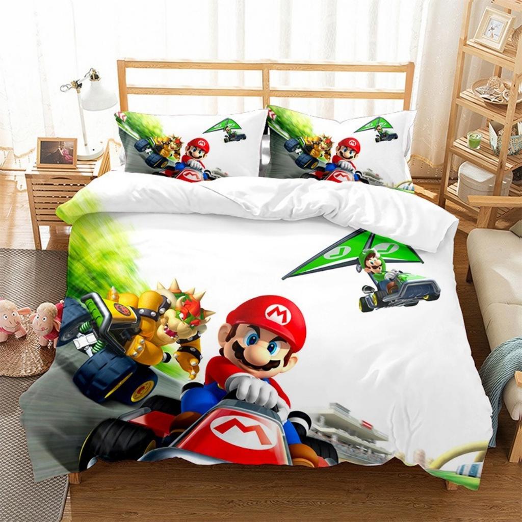 3D Teens Anime Duvet cover Super Mario unisex duvet cover and pillowcase Bedroom bed decoration children's room gift