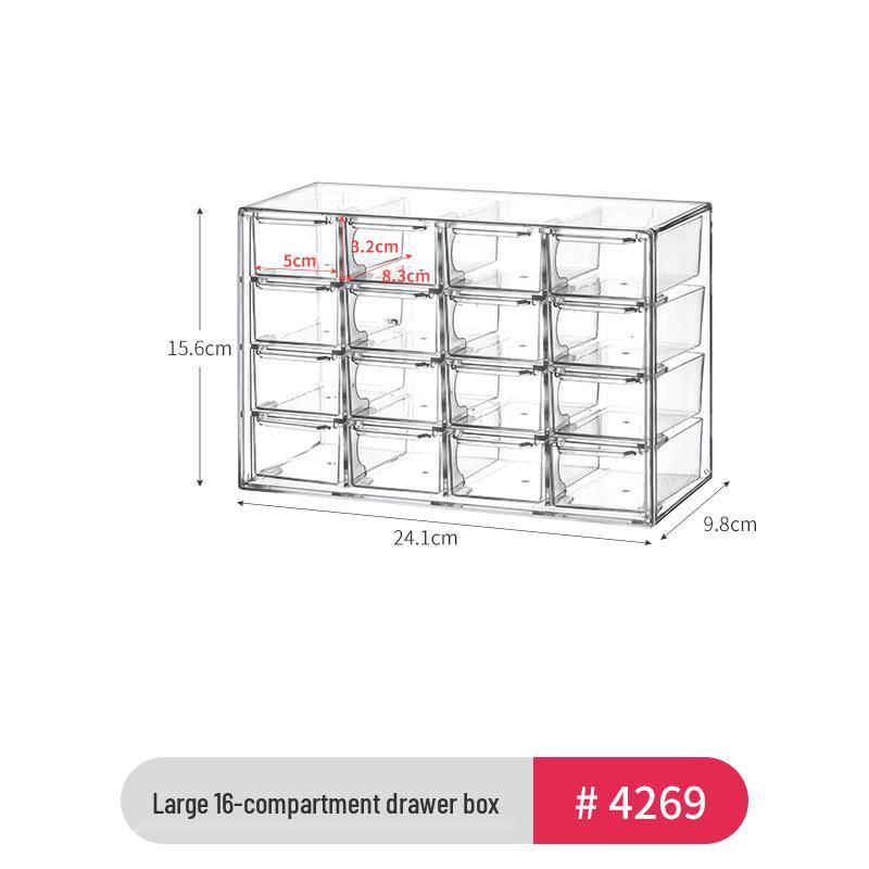 Armoire Miroir de Salle de Bain en Acrylique & Support de Rangement pour Cosmétiques
