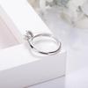 Ash Princess Moissanite Wedding Ring: S925 Sterling Silver, One Carat, Six-Prong, Fashionable Inlaid Confession Style.
