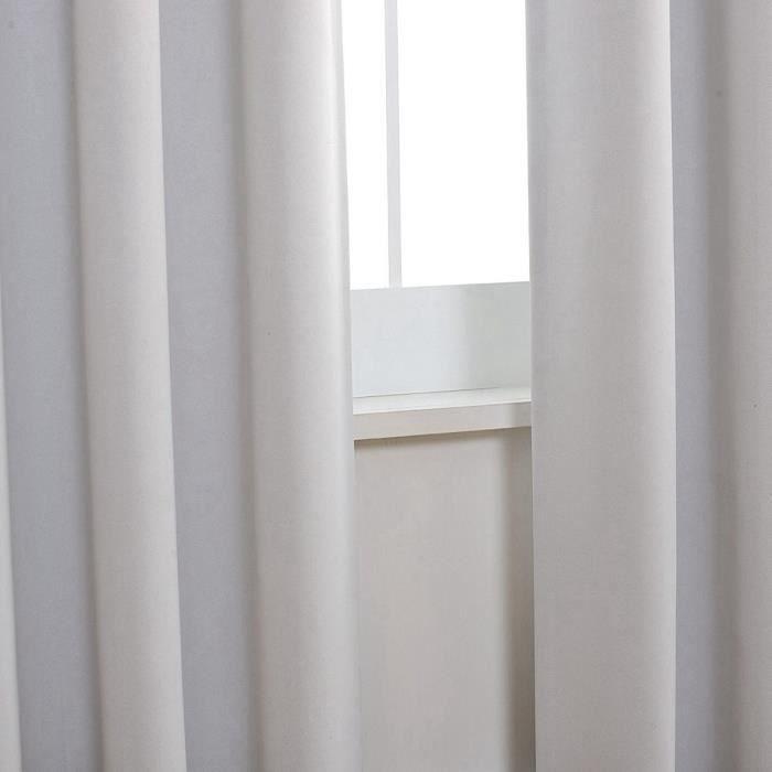 Blackout Curtains - Bazarim - Ivory - 140x260 Cm - Set of 2 Panels - Eyelets