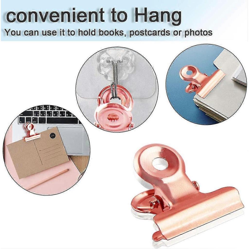 Metal Clips, Clip Clamps, 100 Pcs Metal Hinge Clamps, 22mm Paper Clamp, Metal Photo Clamp, Office Binder Clips, For Photo Pictures, Home Kitchen, Offi
