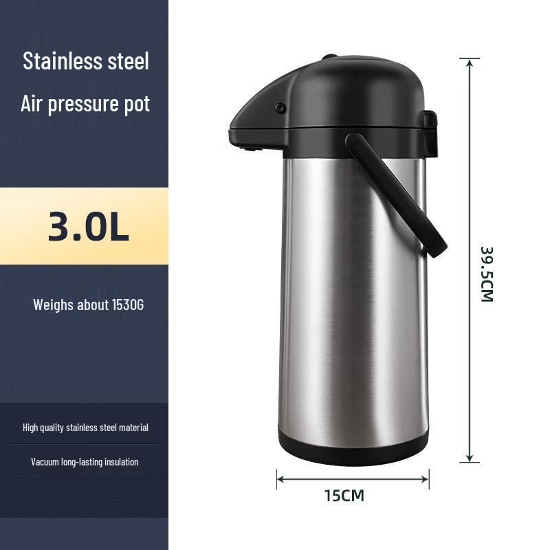 

Wutuo 3L Stainless Steel Air Pressure Thermos