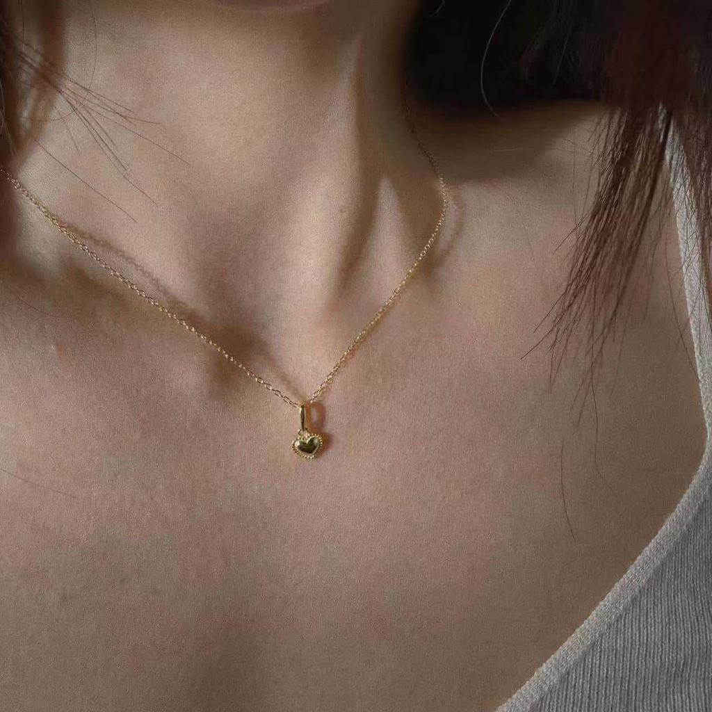 S925 Sterling Silver 3D Heart Pendant Necklace - Elegant, Lightweight, Versatile Design for Women